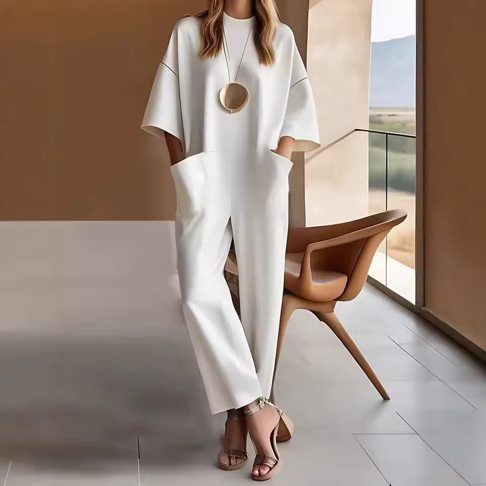 Elina – White Grace Jumpsuit