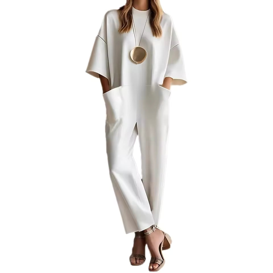 Elina – White Grace Jumpsuit