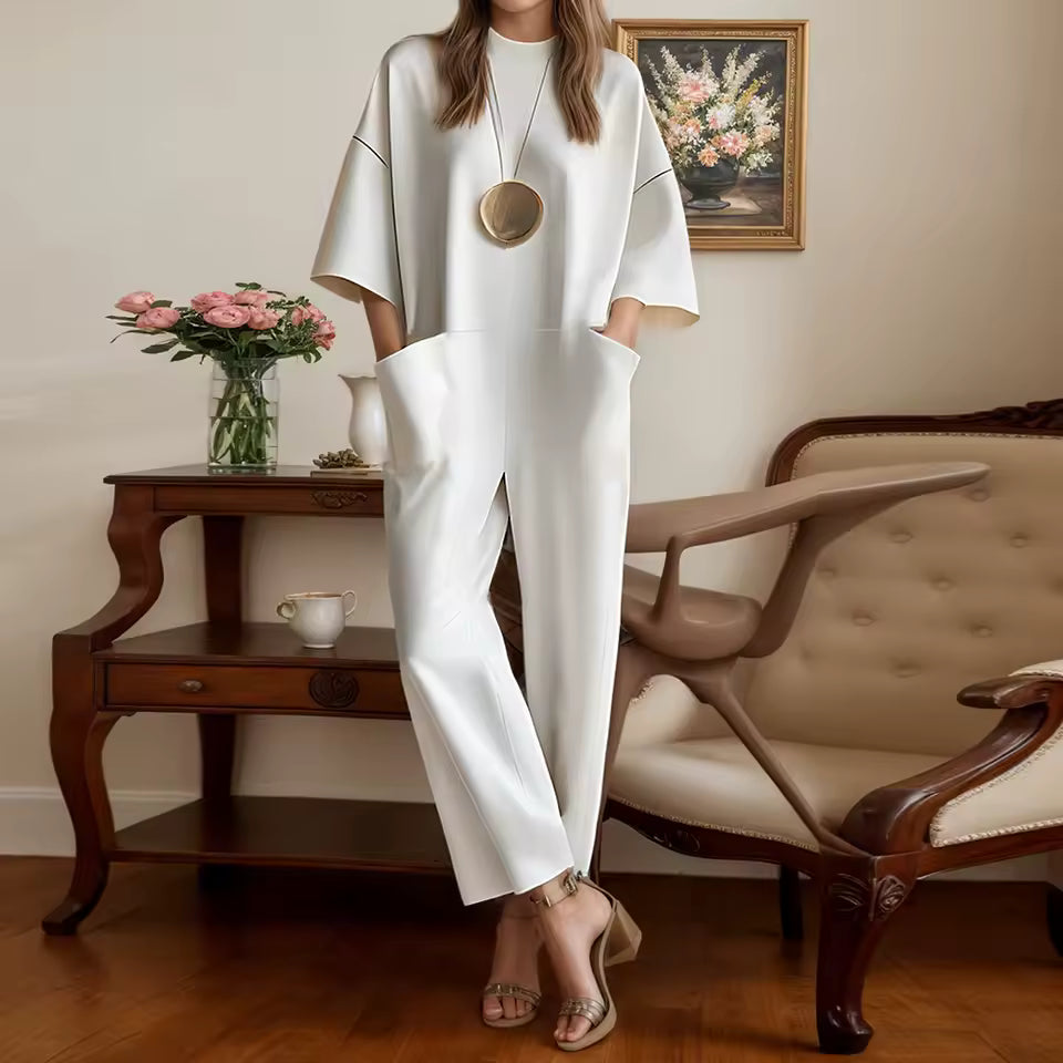 Elina – White Grace Jumpsuit
